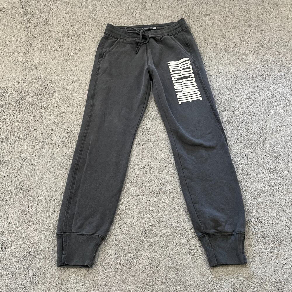 Abercrombie & Fitch Dark Gray Elastic Waist Jogger Sweatpants Women’s Size 2XS